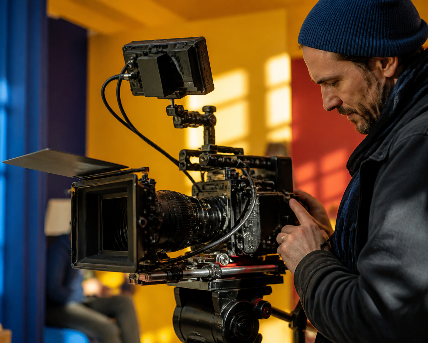 Caméra sur un plateau vidéo