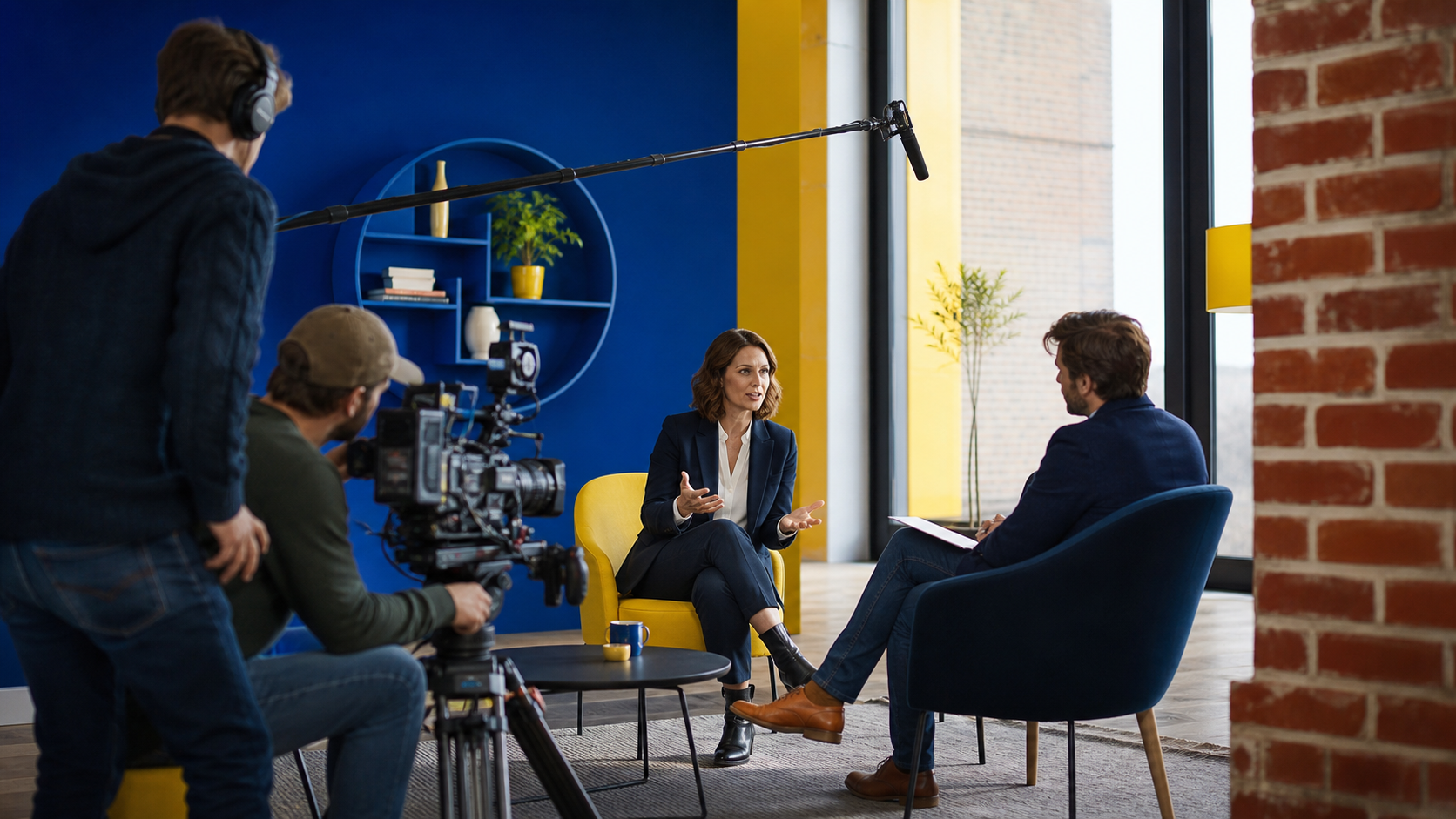 Équipe pendant un tournage